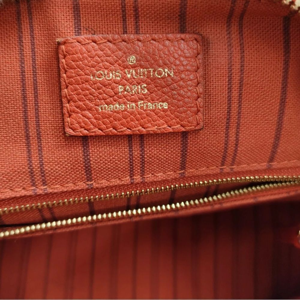 Louis Vuitton Red Enpreinte LV Embossed Leather M40758 Speedy Bandouliere 25 - Picture 13 of 16